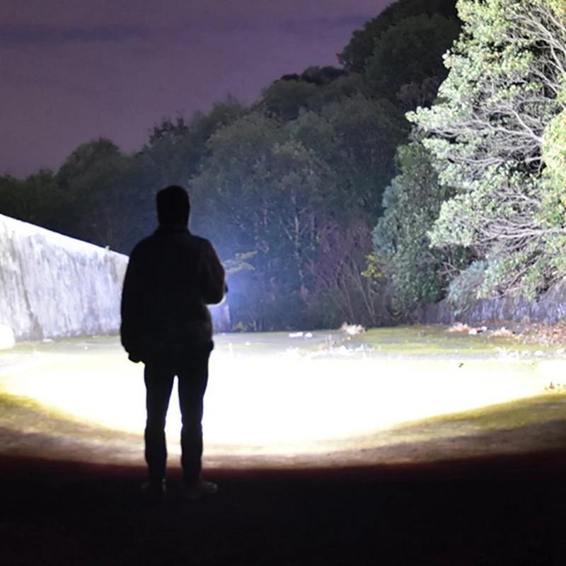 مصباح يدوي LED محمول P70 مع وظيفة تكبير تلسكوبي، فانوس تخييم طويل الأمد قابل لإعادة الشحن