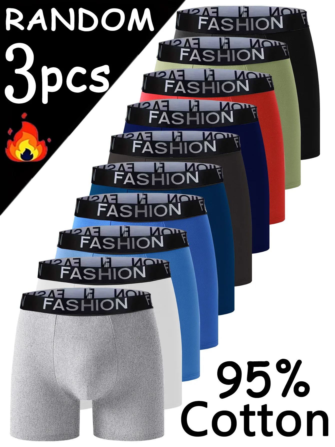 

3 шт., разные цвета, мужское спортивное нижнее белье, мягкие, дышащие, удобные шорты для бокса, приятные для кожи, прямые продажи