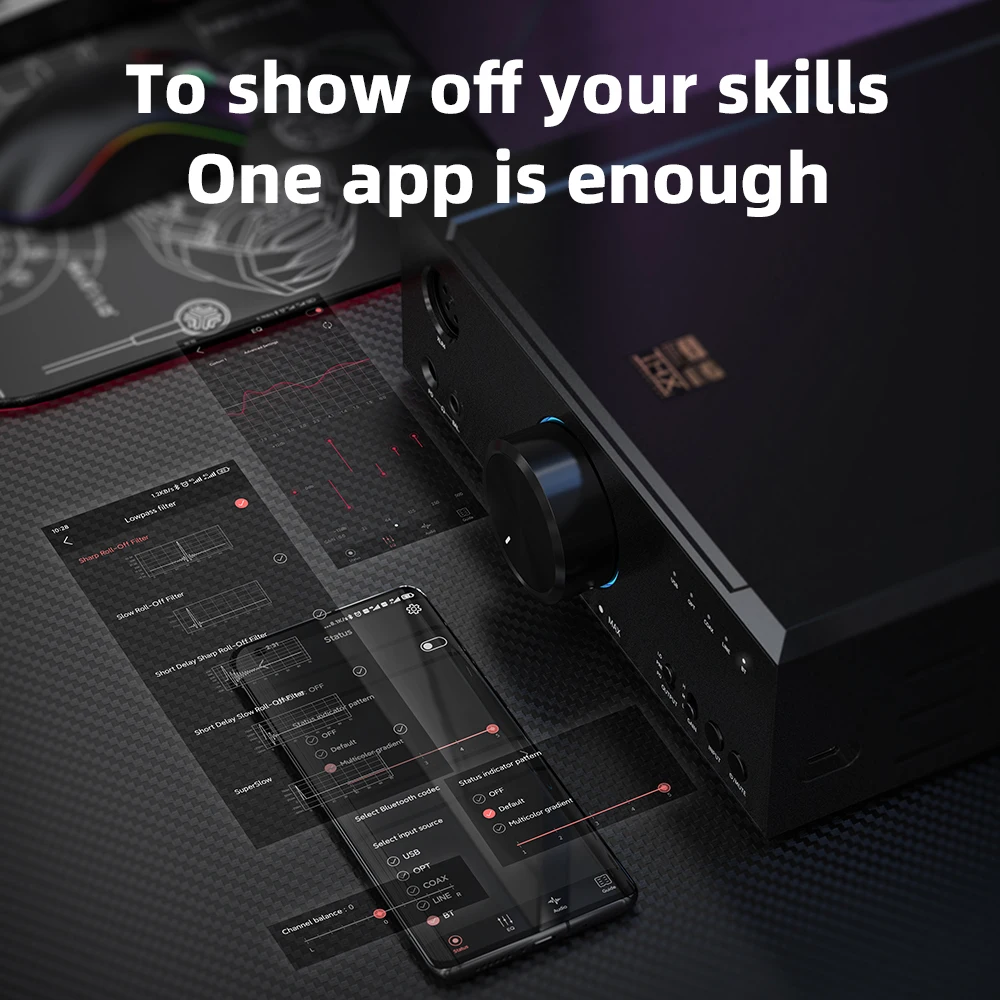 FiiO AKM 데스크탑 DAC 및 헤드폰 앰프, PC 및 휴대폰용, THX AAA 788 +, 블루투스 5.1 LDAC, 768kHz, 32 비트 DSD512, K9