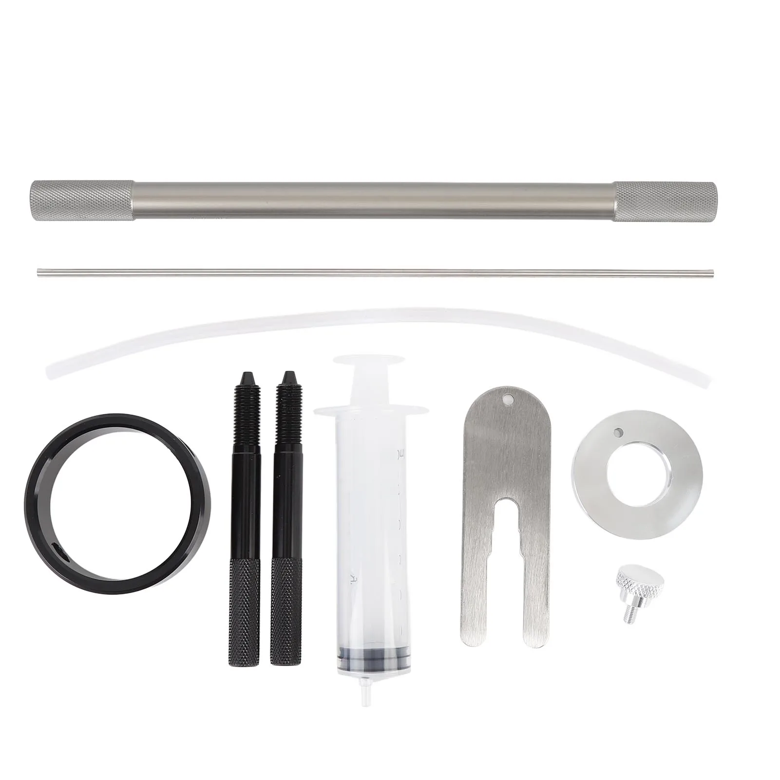 10Pcs Motorcycle Fork Service Tool Kit Fork Oil Level Tool Spring Compressor Damper Rod Tool for Regular Cartridge and Inverted