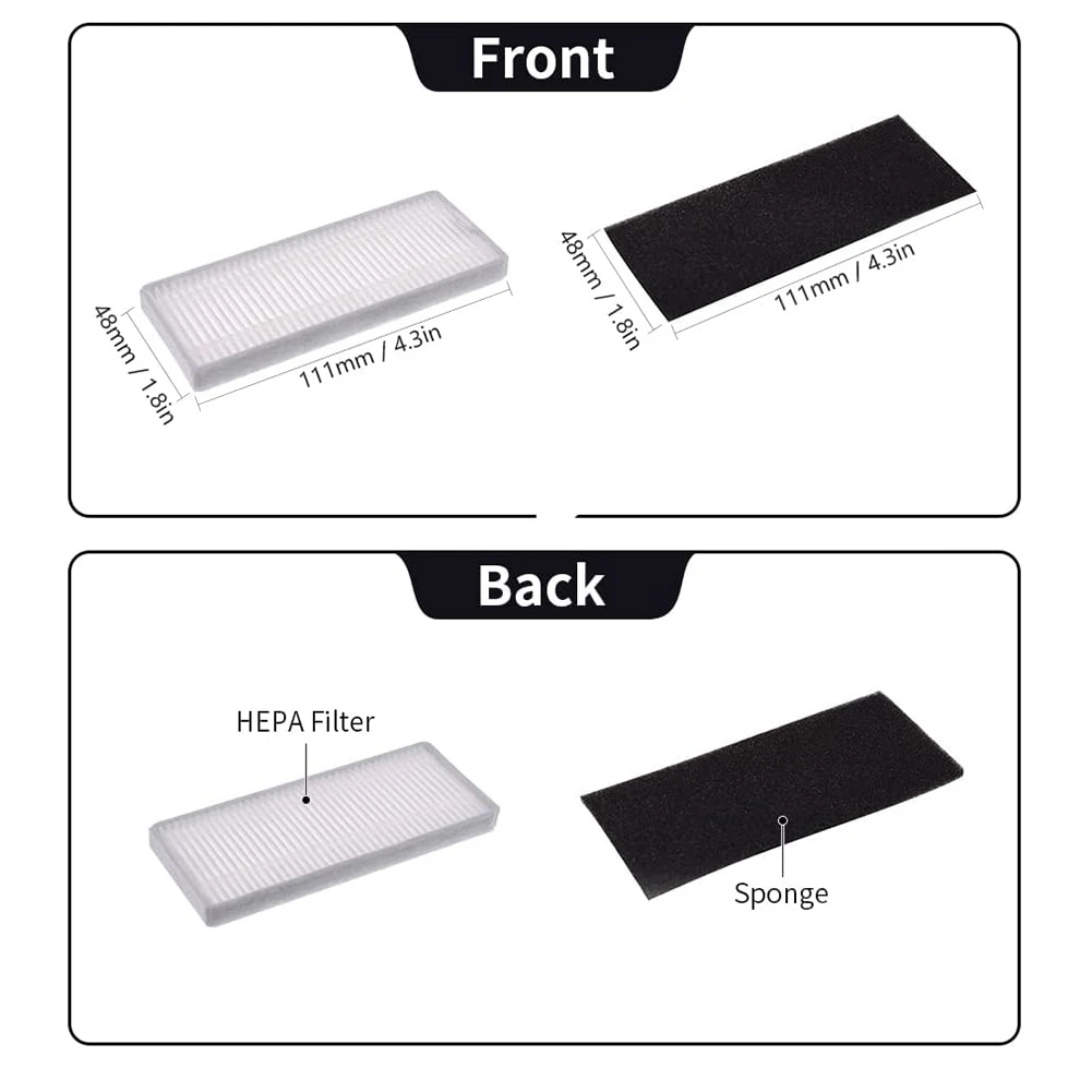 Reemplazo de pantalla de filtro HEPA para Robovac 11S, 15T, 30, 30C, 15C, 12, 25C, 35C, máquina de barrido, cepillo principal de borde