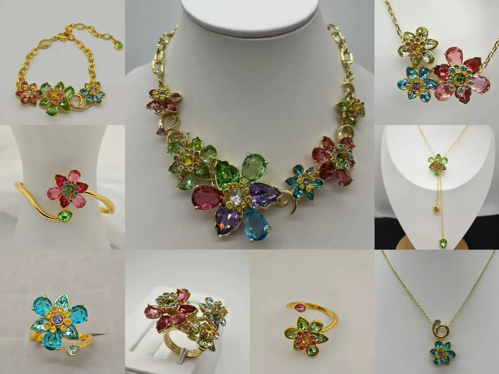 

2026 High Quality Trendy Party Jewelry Set Charm Colorful Butterfly Crystal Fashion Necklace Earrings Wedding Accessories Gifts