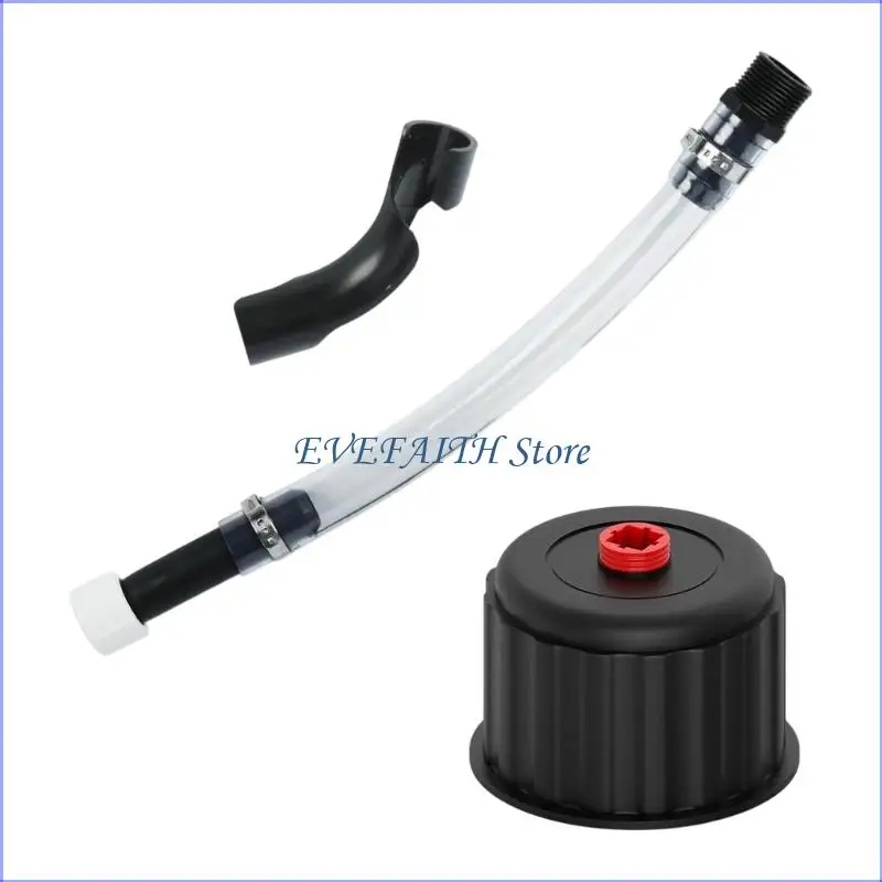

124B Filling Hose with Cap for Racing Jugs Car Motorcycles Flexible Leakproof