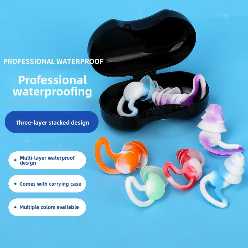 Noise Reduction Earplugs Colorful Silicone Waterproof Noise Proof Sleeping Work Sound Insulation Student Ear Plugs Comfortable