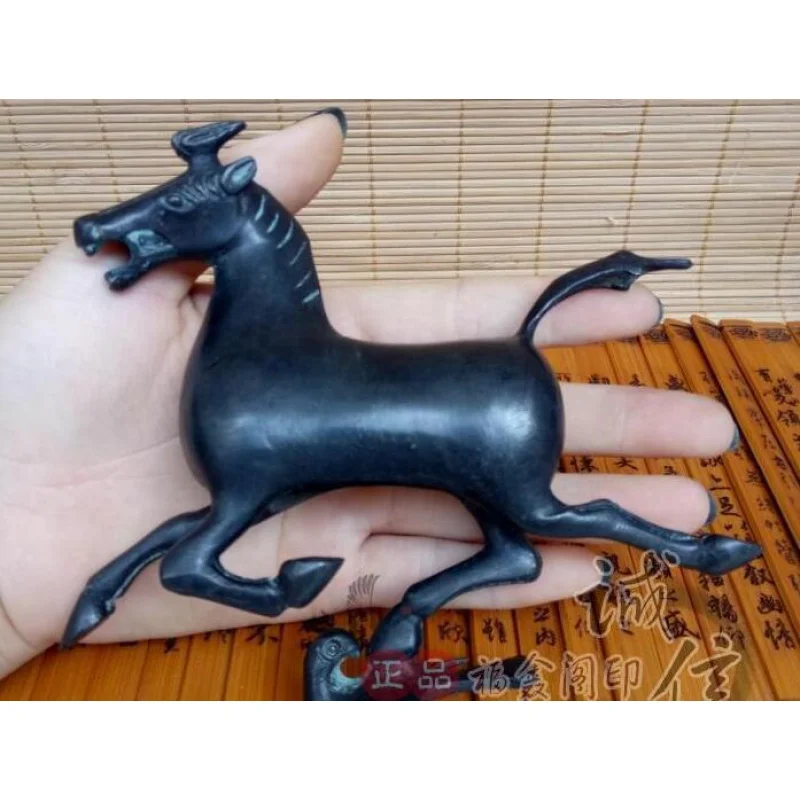 Size 15 4 wide 13 cm high bronze antique bronze copper horse horse riding Chebi Home Furnishing decorative gift antique