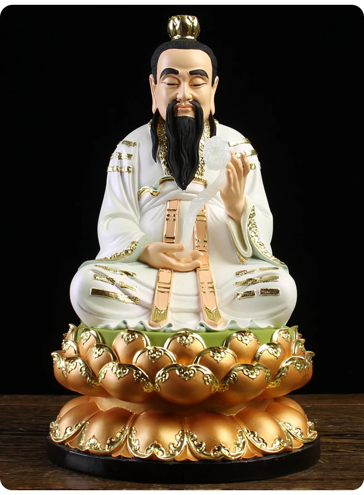 3 قطعة مجموعة مزار المنزل معبد حماية الطاوية البوذية سان تشينغ زو شي الآلهة بوذا #   تمثال تاي شانغ لاوجون ليج باو يوانشي #4