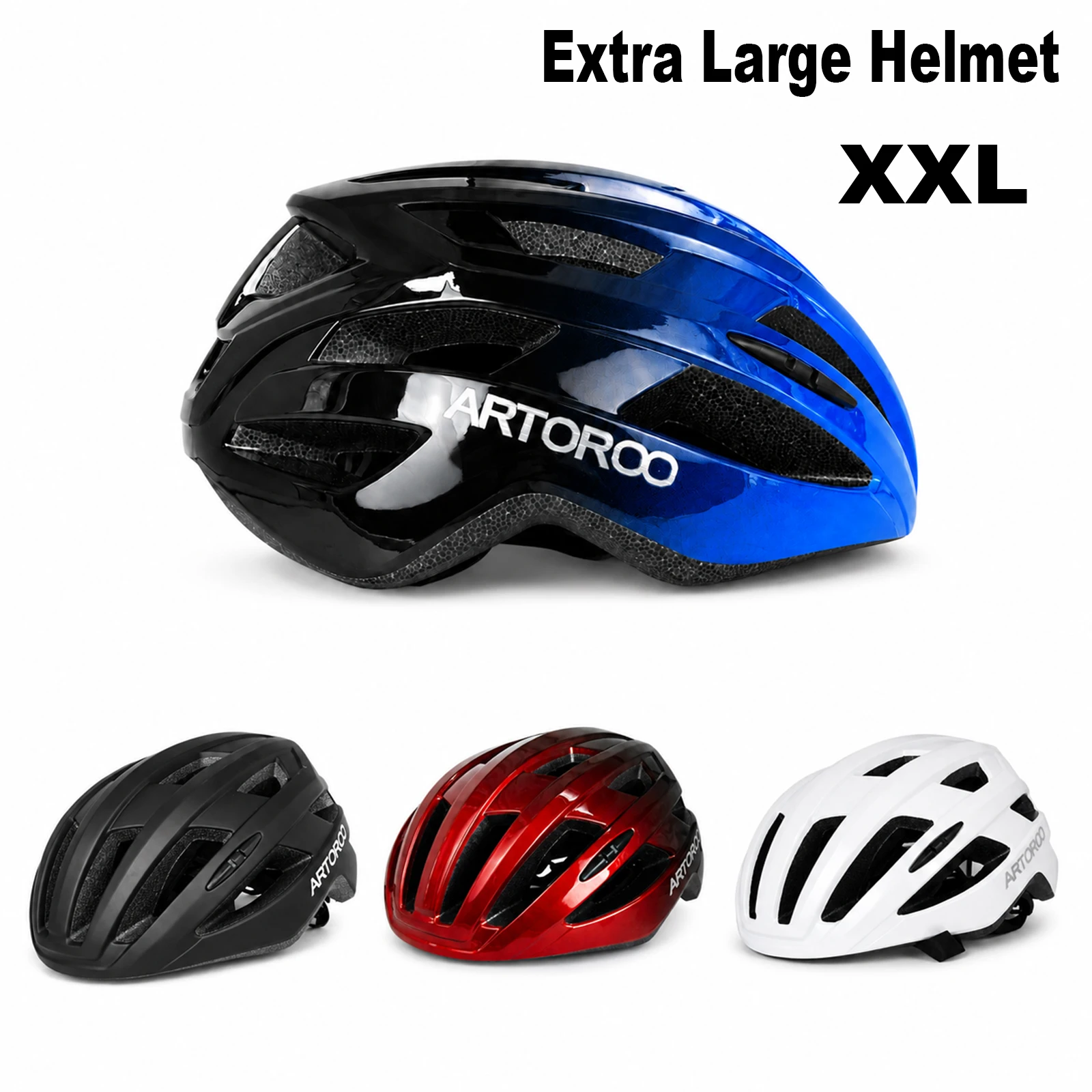 ARTOROO  XXL Bicycle Helmet Adjustable 61-65cm XL Extra Large Bike Helmet For Road Mountain Cycling Men and Women