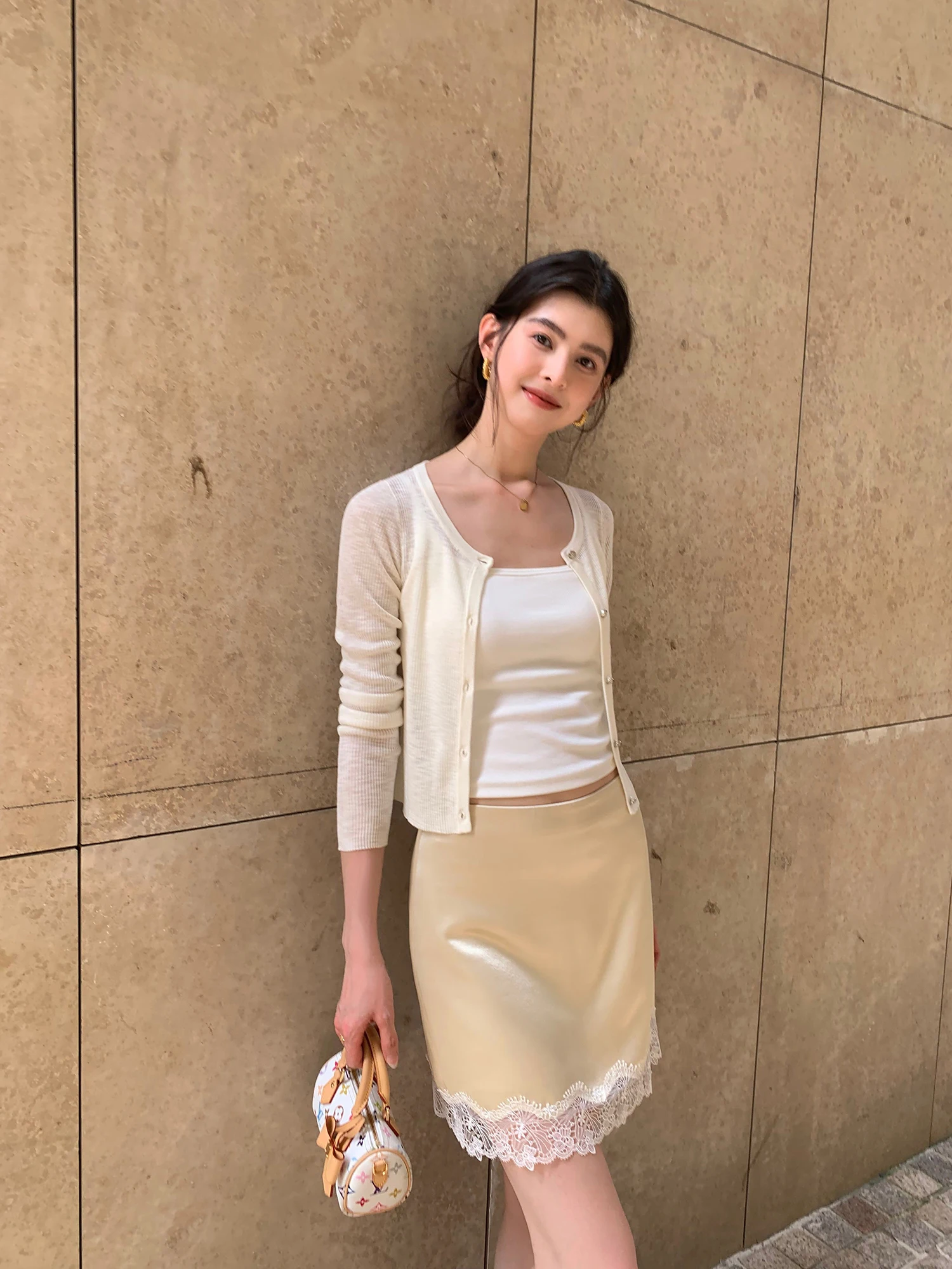 

Pusumede Sli Guide Thin Knitted Open Cardigan Women's Sun Protection Breathable Long Sve Air Conditioner irt ort Top