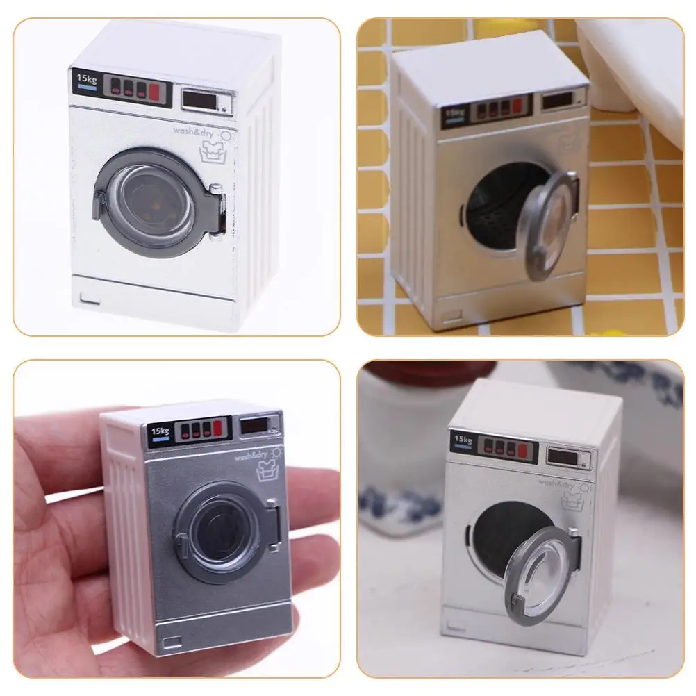 Mini Washing Machine Model Baby Toys Dollhouse Electrical Appliance Toddler