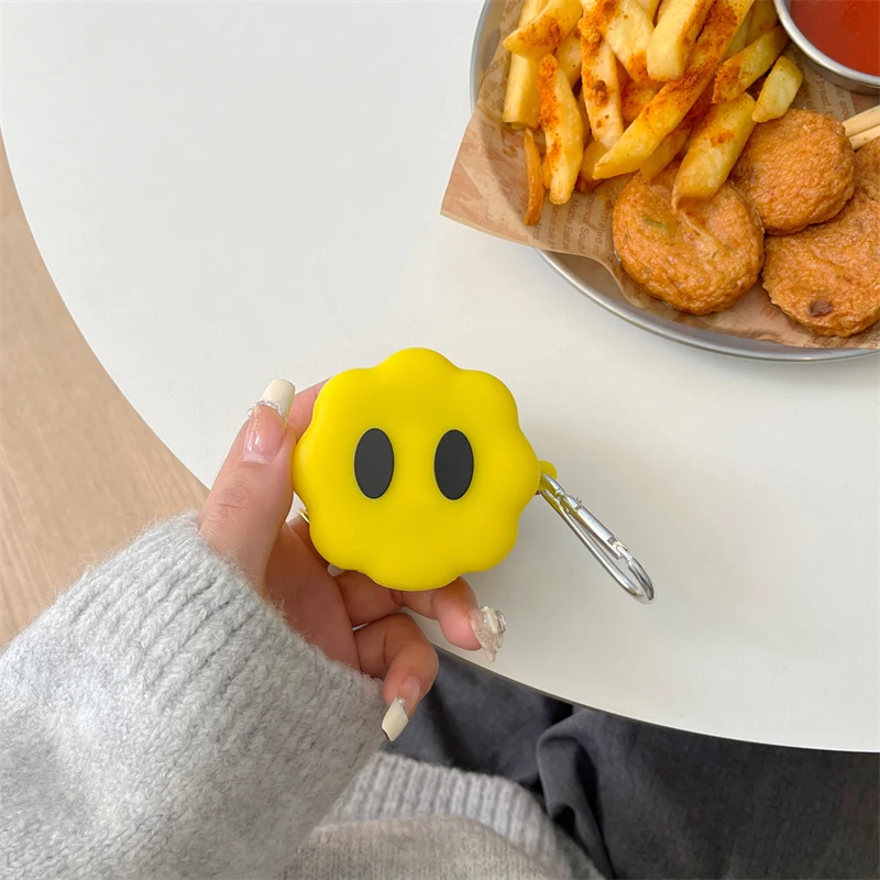 

For Samsung Galaxy Buds FE/Buds 2 pro/Buds 2/Buds Live/Buds pro,Cute Cartoon Corn emoji Design Silicone Earphone Case with Hook