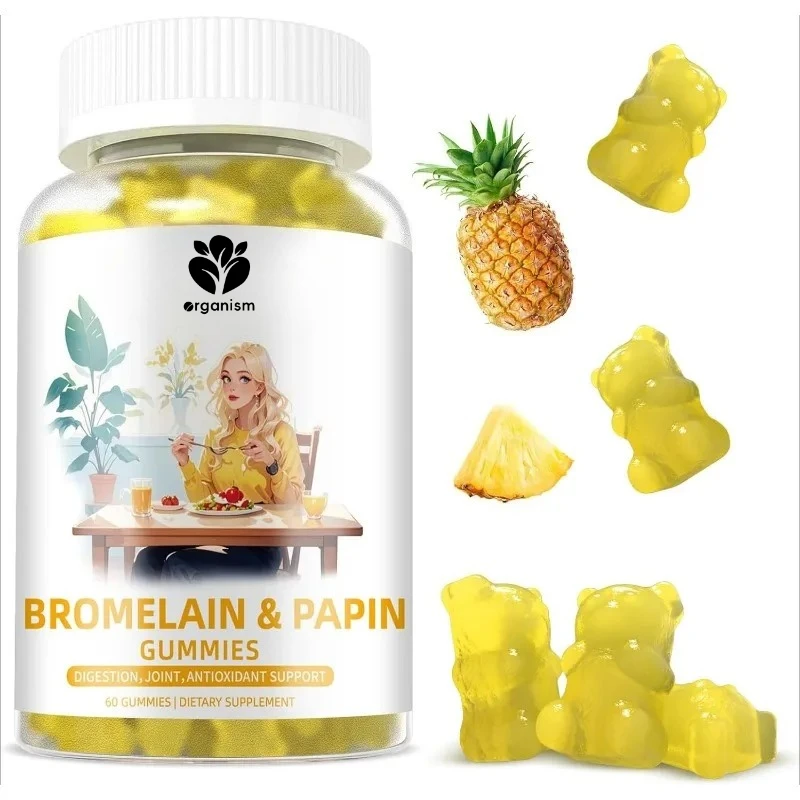 

Pineapple protease and papain gummies organic bromelain and papain enzymes, which provide digestive, immune, antioxidant support