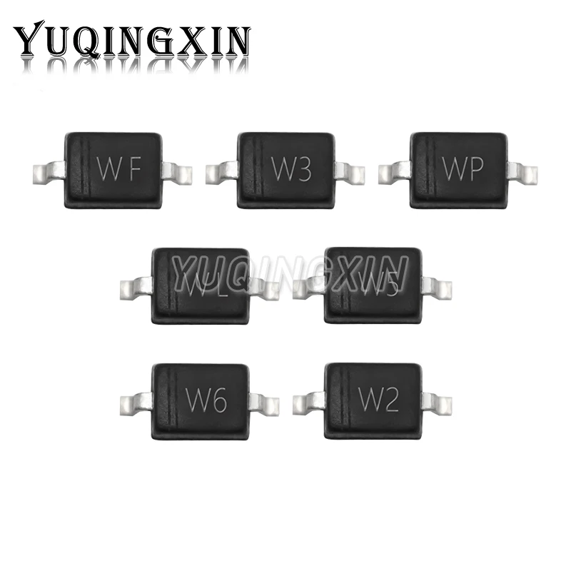 100pcs SOD-323 0805 SMD Zener Diode 2V4 2V7 3V 3V3 3V9 4V3 4V7 5V1 5V6 6V8 7V5 10V 15V 18V 20V 22V 24V 27V 30V 33V 39V 43V 47V