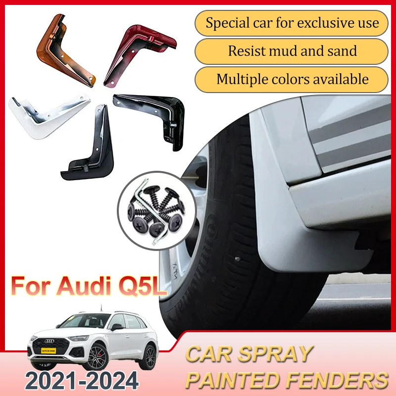 

For Audi Q5L 2021 Accessories 2022 2023 2024 Car Front Rear Fender Splash Guards Mudguard Baking Paint Mudflaps Auto Accessories