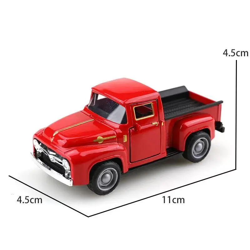 Neue Farbe Klassische Pickup Lkw Auto Modell Legierung Vintage Zurückziehen Diecast Auto Modell Weihnachten Jungen Spielzeug Geschenk Sammlung Dekor