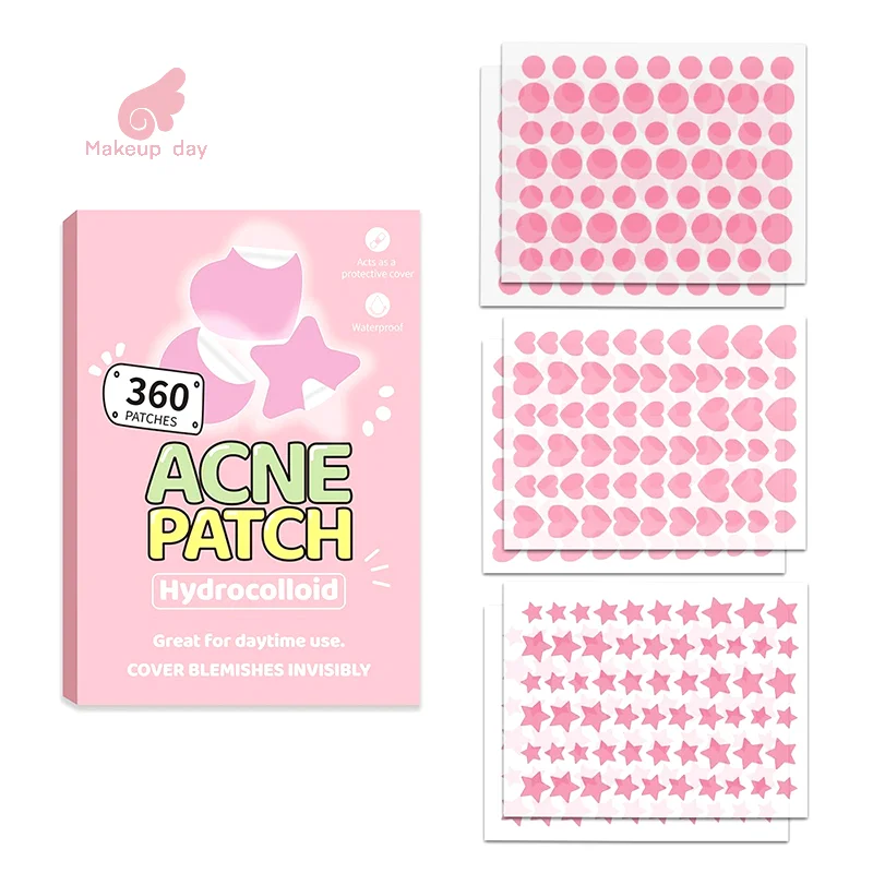 

360pcs Heart Star Face Skin Care Acne Pimple Patch Invisible Professional Healing