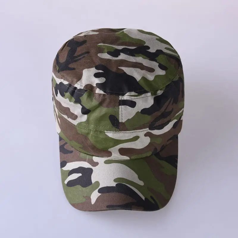 New Camouflage Baseball Cap Hat Men Women Tactical Flat Cap Hat Unisex Fashion Sport Camping Hiking Sunhat Sunscreen Sun Cap Hat