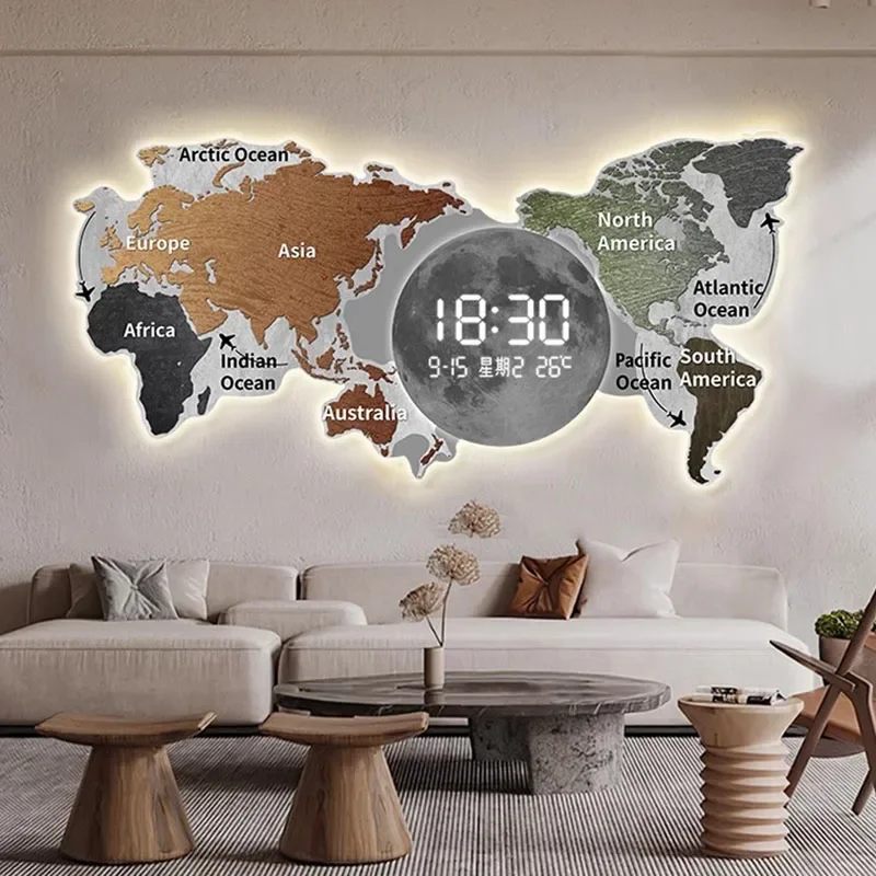 Nordic Restaurant Wall Clocks Art Mural Living Room Digital Luxury Wall Watch Modern Aesthetic Reloj De Pared Home Decoration