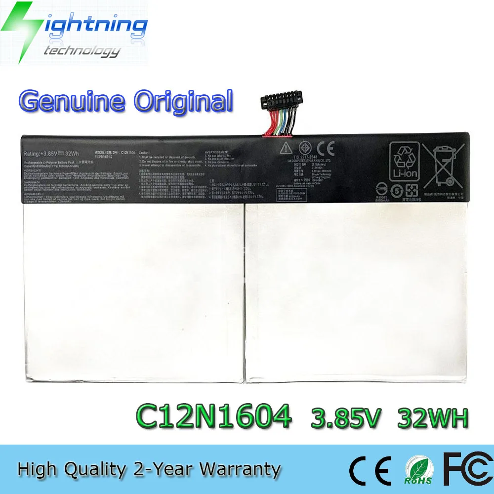 New Genuine Original C12N1604 3.85V 32Wh Laptop Battery for Asus Transformer Book T101HA T103HAF C12PNCH 1ICP3/91/91-2