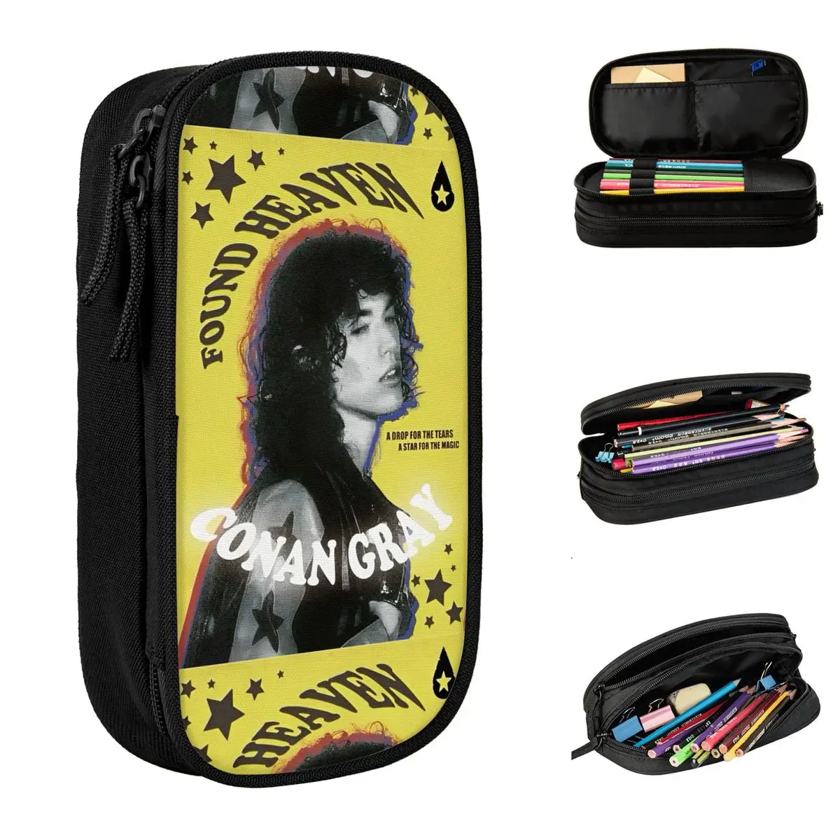 Found Heaven Music Pencil Cases Lovely Conan Gray Pen Bags Girls Boys Large Storage School Supplies Zipper Pencilcases