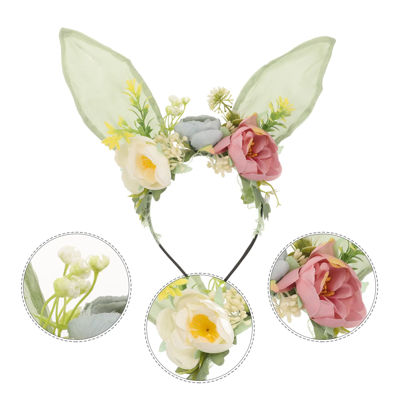 

Rabbit Women Cosplay Flower Child Christmas Party Accessories Teen Photo Shoots Weddings Hairstyle Bunny Ears Rabbit Ears Flower