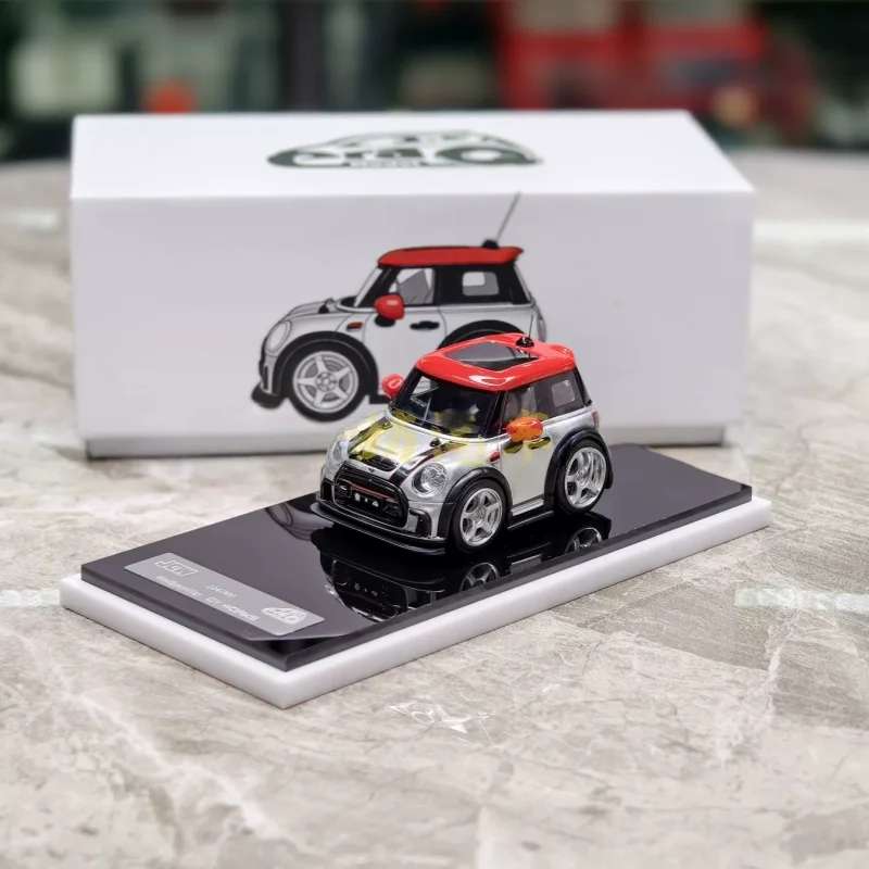 В наличии: Коллекционная модель ERAQ x DY 1:64 MINI Guba JCW F56 Egg Q, имитация автомобиля из смолы, украшение для взрослых, игрушка для мальчиков, подарок для детей