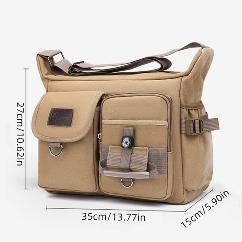 Herren Messenger Bag Casual Laptop Umhängetaschen Reise Business Aktentasche Pack Outdoor Wandern Handtasche Große Vintage Schultasche