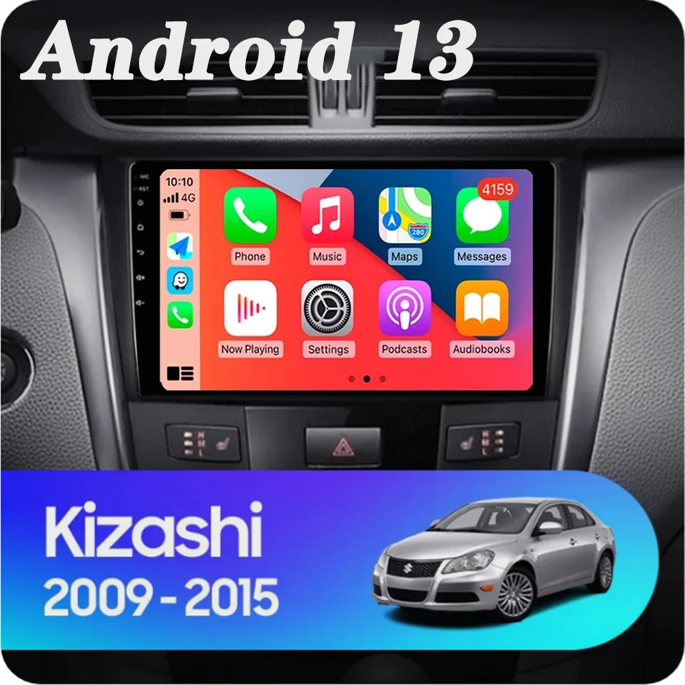 

Android 13 Carplay Car Radio For Suzuki Kizashi 2009 2010 - 2015 Navigation GPS Multimedia Player stereo BT wifi+4G Auto 2 DIN