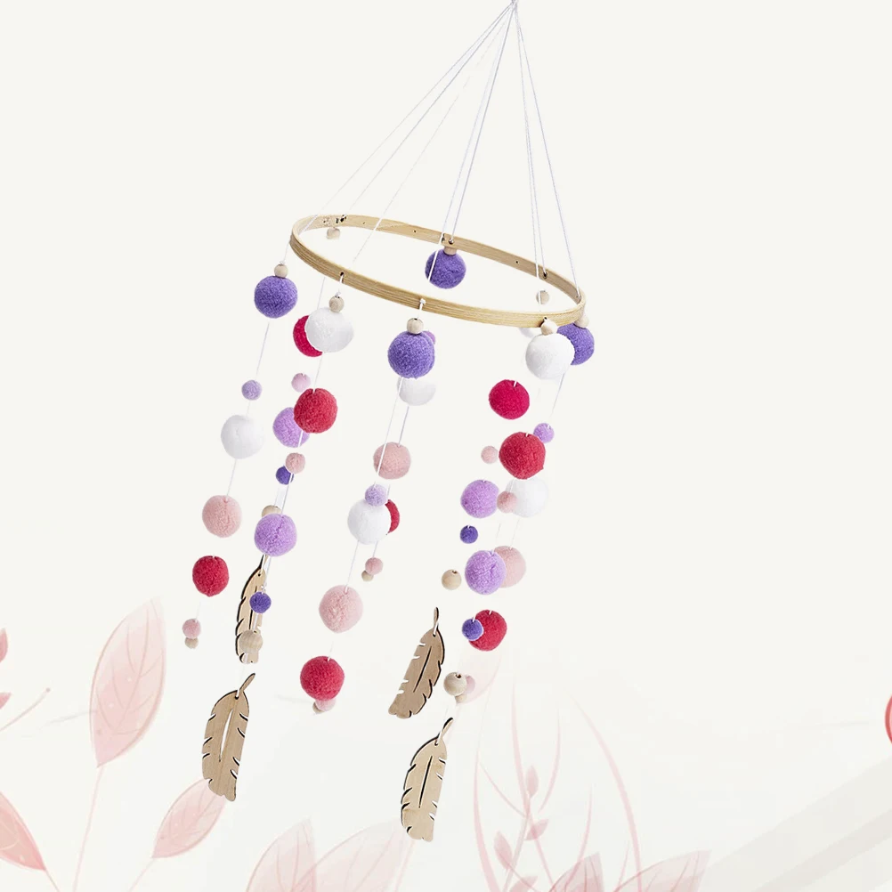Wind Chime ตกแต่งห้องนอน Dream Catcher จี้แขวนผนังเนอสเซอรี่ Art Hairball เด็กอุปกรณ์ตกแต่งบ้านเด็ก
