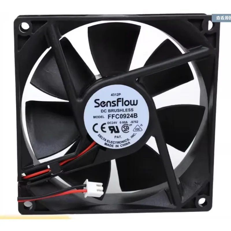 

Delta Electronics FFC0924B DC 24 В 0,60 А 90X90x25 мм 2-проводной охлаждающий вентилятор для сервера