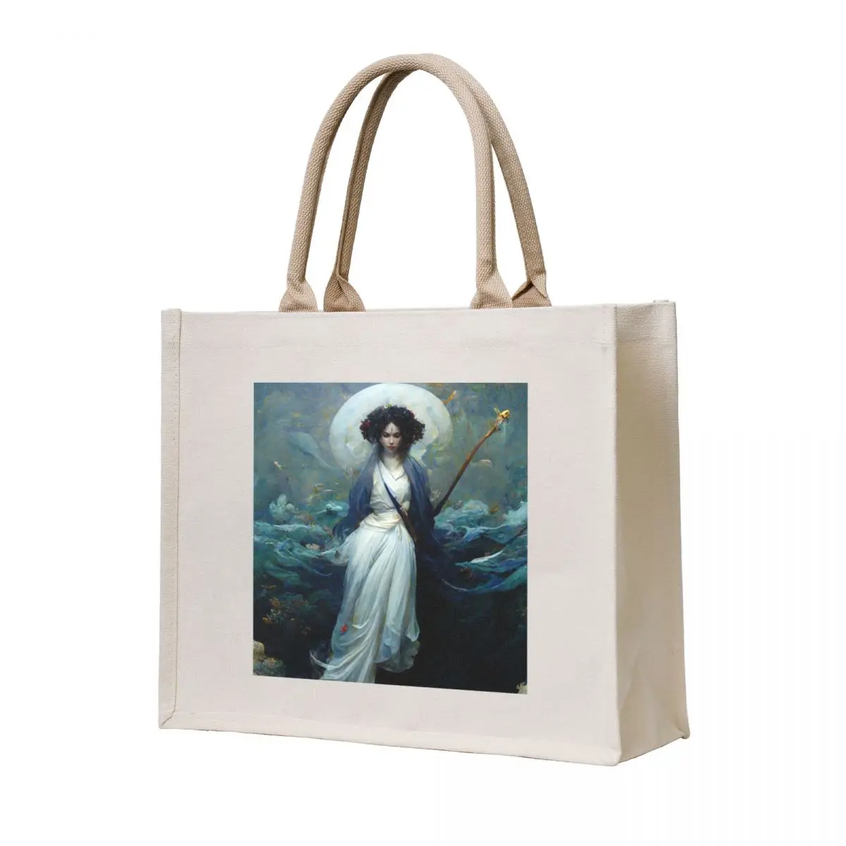 

Ocean Goddess Tote Bag Lady bags tote bag university shopping bags foldable Canvas bag for women
