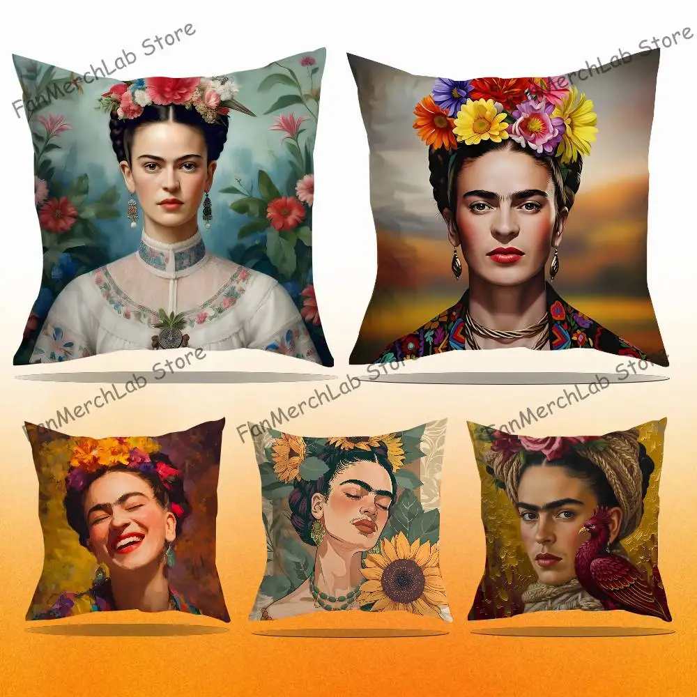 

F-FridaS-S K-KahloES Pillow Case Ultra Soft Skin Friendly Fabric Cloud Like Comfort & Concealed Zipper