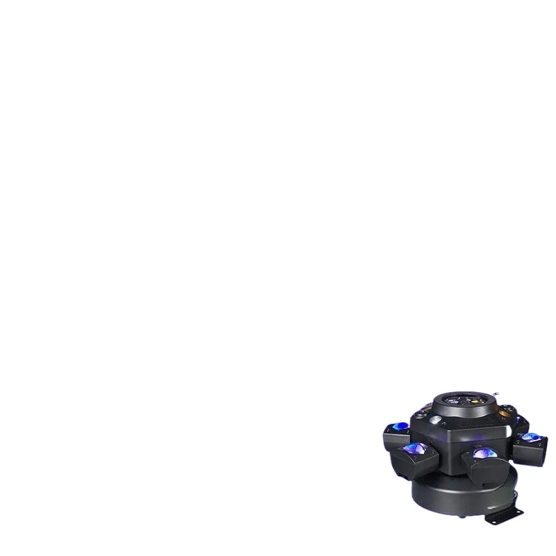 Six-arm bee eye laser lights, voice-controlled clubbing atmosphere, -shaking , seven-color rotating lights, stage lighting