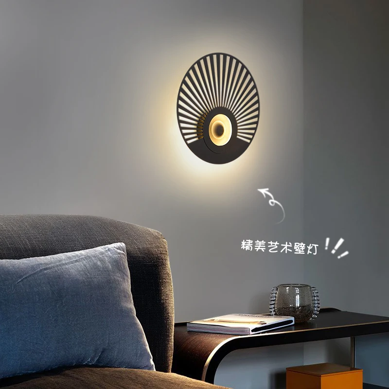 RONIN lampu dinding Modern LED, lampu dinding Nordik kreatif sederhana untuk dekorasi rumah ruang tamu kamar tidur samping tempat tidur