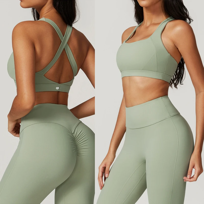 

2025 new tight yoga vest shockproof high strength Pilates sports underwear running outdoor fitness clothing female