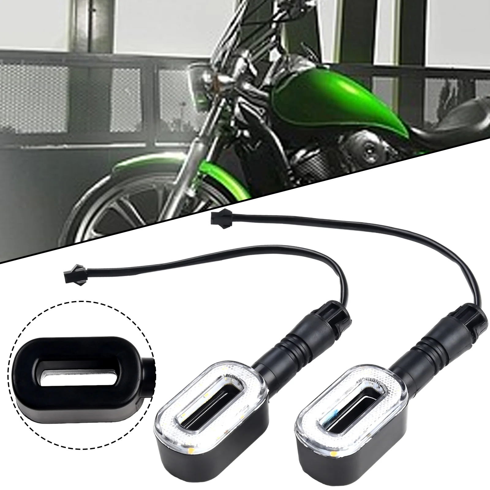 Scooter Motorcycle Electric Throttle Rear Rack Lamp Taillight Indoor Office Garden Two Color 60x35MM ABS Accessories