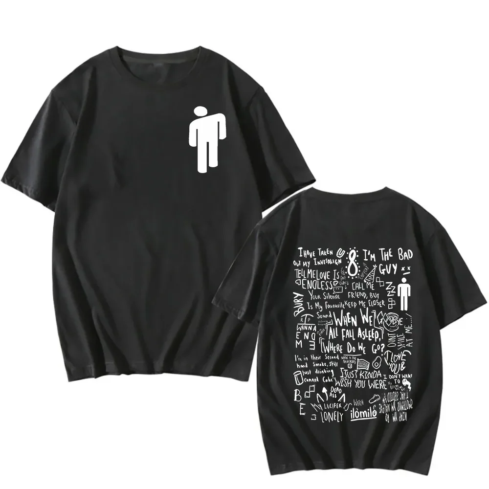 

When We All Fall Asleep Where Do We Go Music Album Graphic T-shirts Men Women Fashion Hip Hop T Shirt Men's Short Sleeve Tees