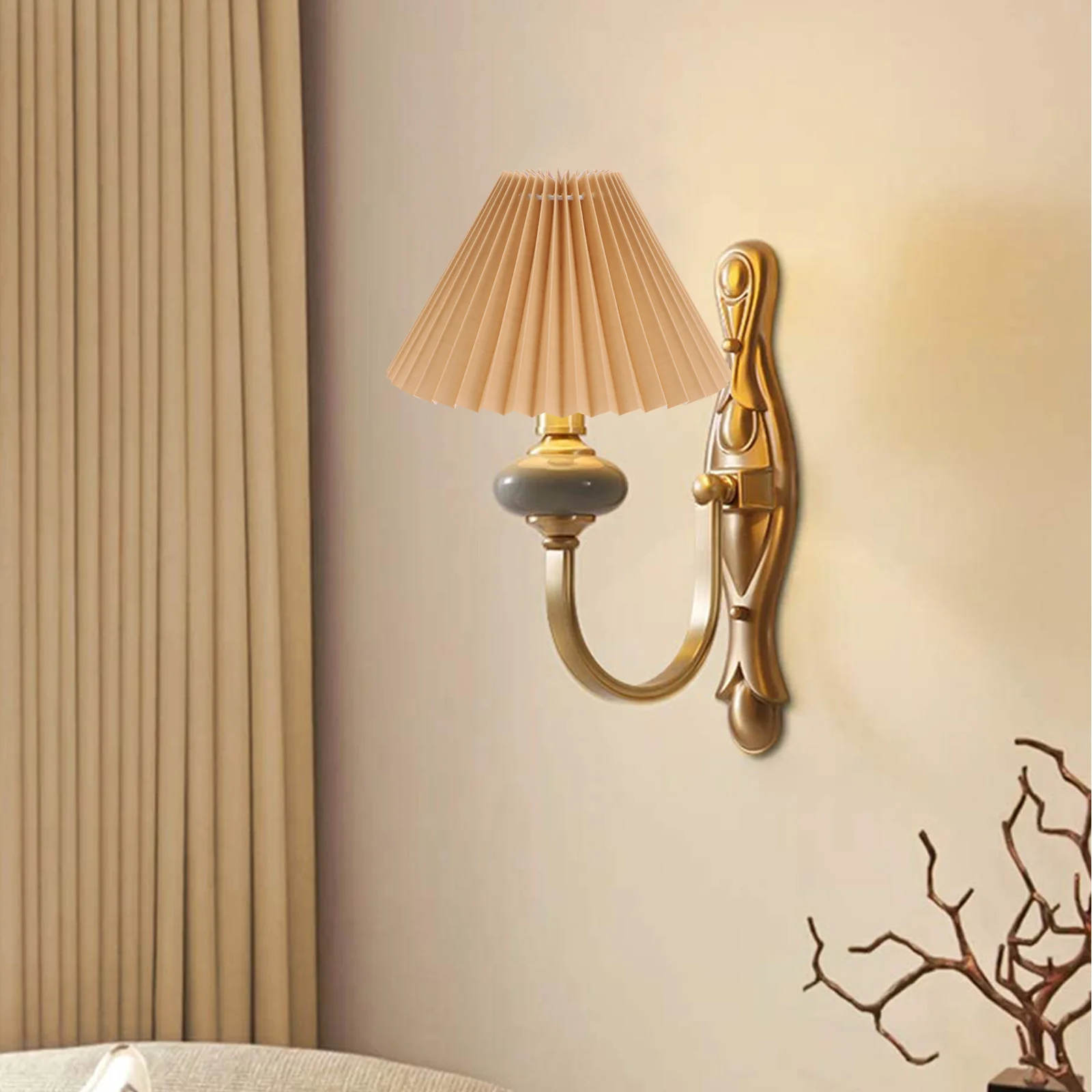 

Cloth Lampshade Pleated Design Dustproof Table Light Shade For Home Bedroom Hotel Small Lamp Shades Desk Lamp Cover