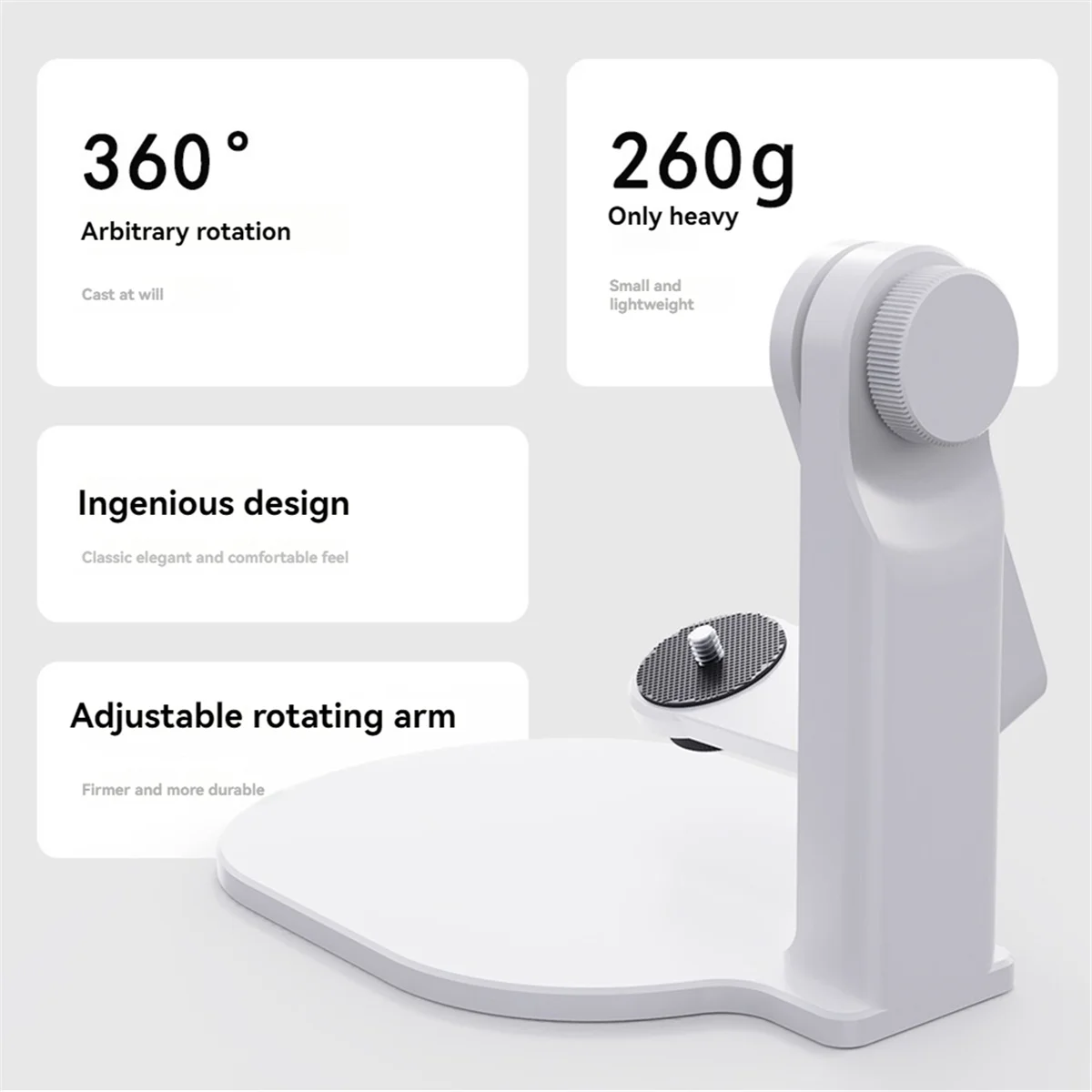 A47F-حامل جهاز عرض سطح المكتب مع دوران 360 درجة 1/4 بوصة برغي جبل قابل للتعديل للمنزل والمكاتب حامل جهاز عرض #5