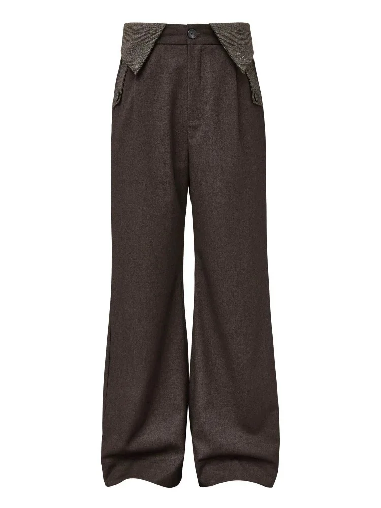 فضفاض سراويل تقليدية للرجال خمر منقوشة ألف خط واسعة الساق بنطلون تنوعا تصميم الربط السراويل الغربية ألياف البوليستر الصيف