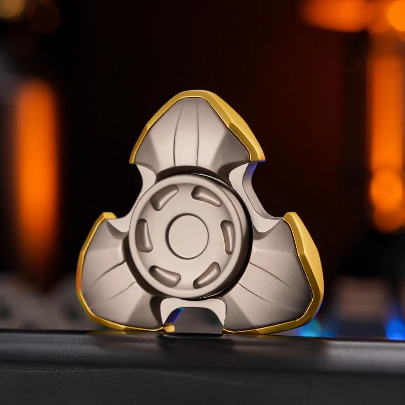 لعبة تخفيف الضغط على سطح المكتب من سبيكة الظل من SJYEDC، درع فتح مغناطيسي دوار ببصمة الإصبع