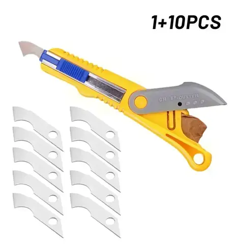 1 st. skärare med 10 blad 16x3,5 cm för akrylplastark plexiglas skärare metalltillbehör precisionsskärverktyg 10 best sales akrylskärare - №10