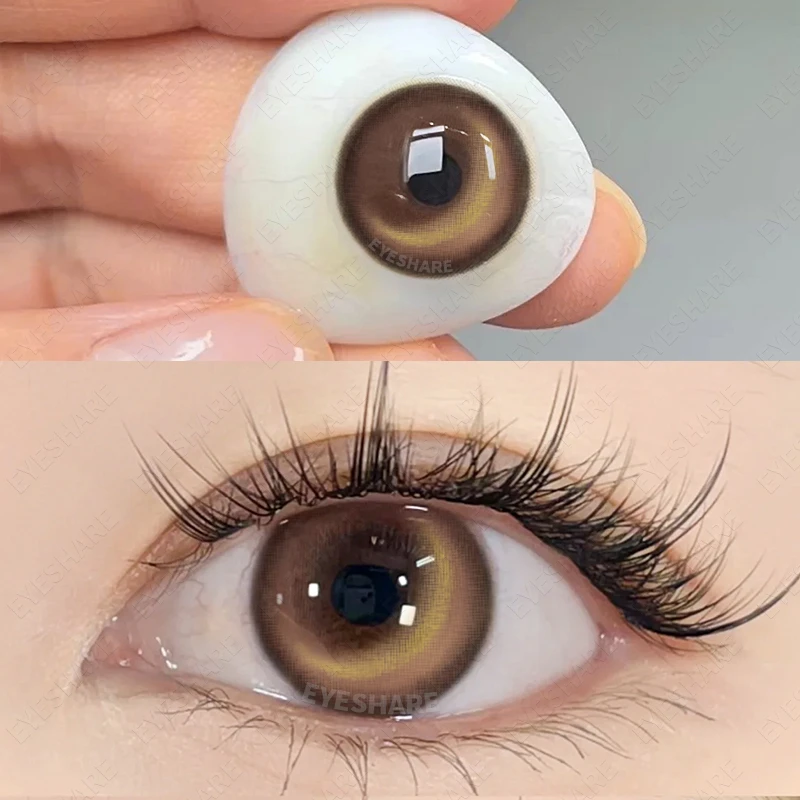 EYESHARE Fashion Colored Contact lenses Blue Pink Colorful Contact Lens for eyes Natural Cosmetic Makeup Yearly Use 2pcs/pair