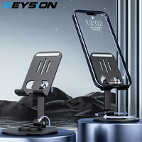 KEYSION Metal Aluminum 360° Rotation Tablet Holder Folding Universal Phone Bracket Adjustable Desktop Stand For iPad And Phone