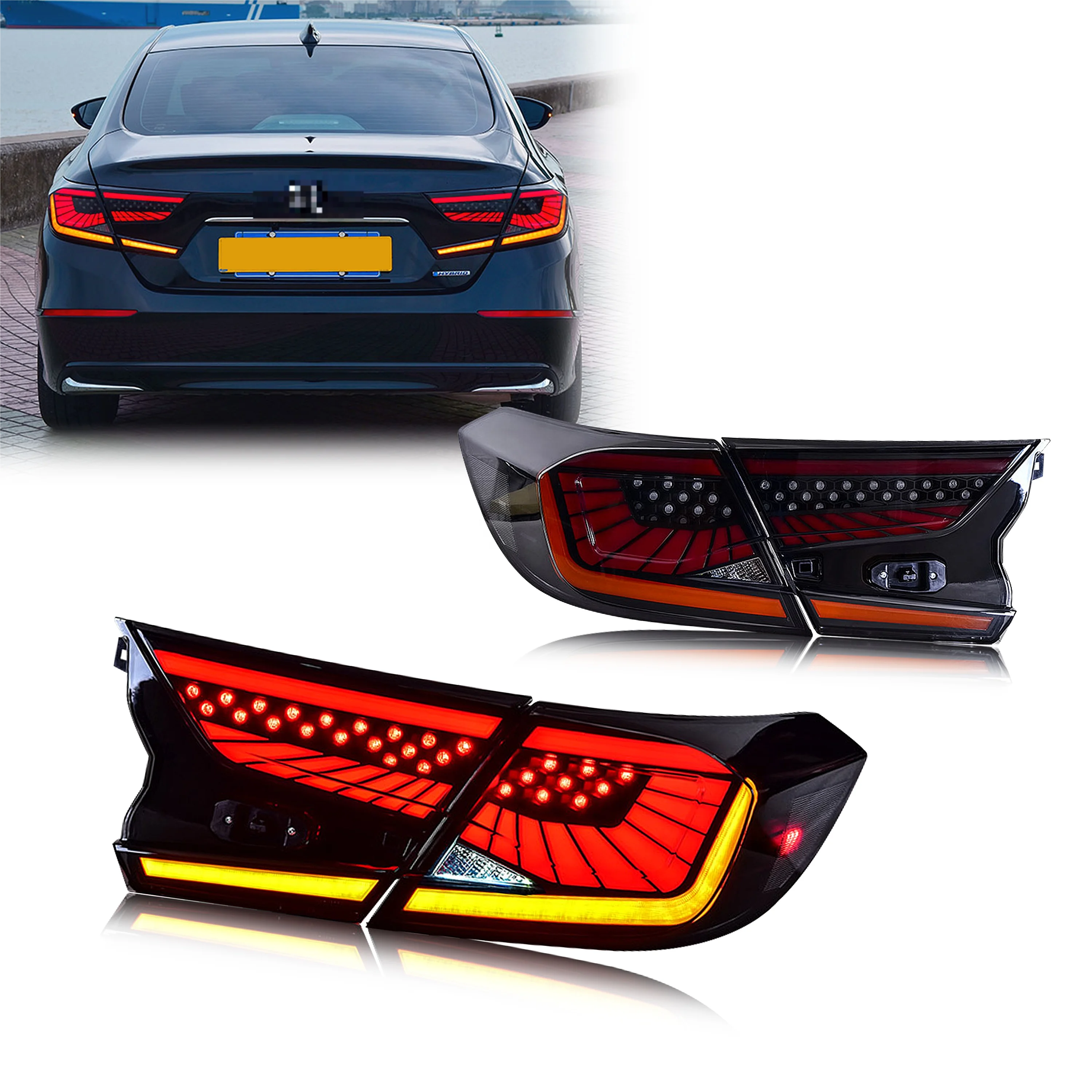 Auto Lamp Car LED Tail Lights for Honda Accord 2018 2023 10th Gen Dynamic Turn Signal Brake DRL Reverse Assembly