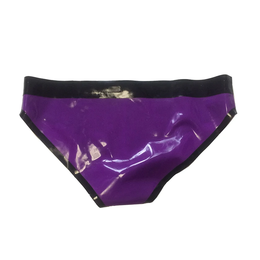 Sexy Latex Panties Men Lingeries Rubber Shorts Handmade Briefs RLPM076