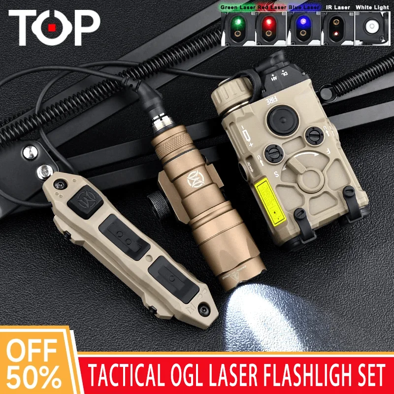 

WADSN Tactical OGL Pointer Laser Red Green Blue IR Nylon Indicator M600C M300A LED Flashlight Hunting Weapon Airsoft Scout Lamp