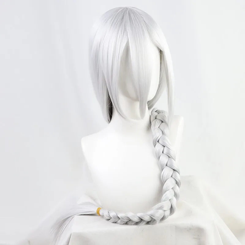 

Triple Braid 130cm Extra Long Wig Cosplay So I'm A Spider So What Shiraori White Heat Resistant Synthetic Fiber for Women