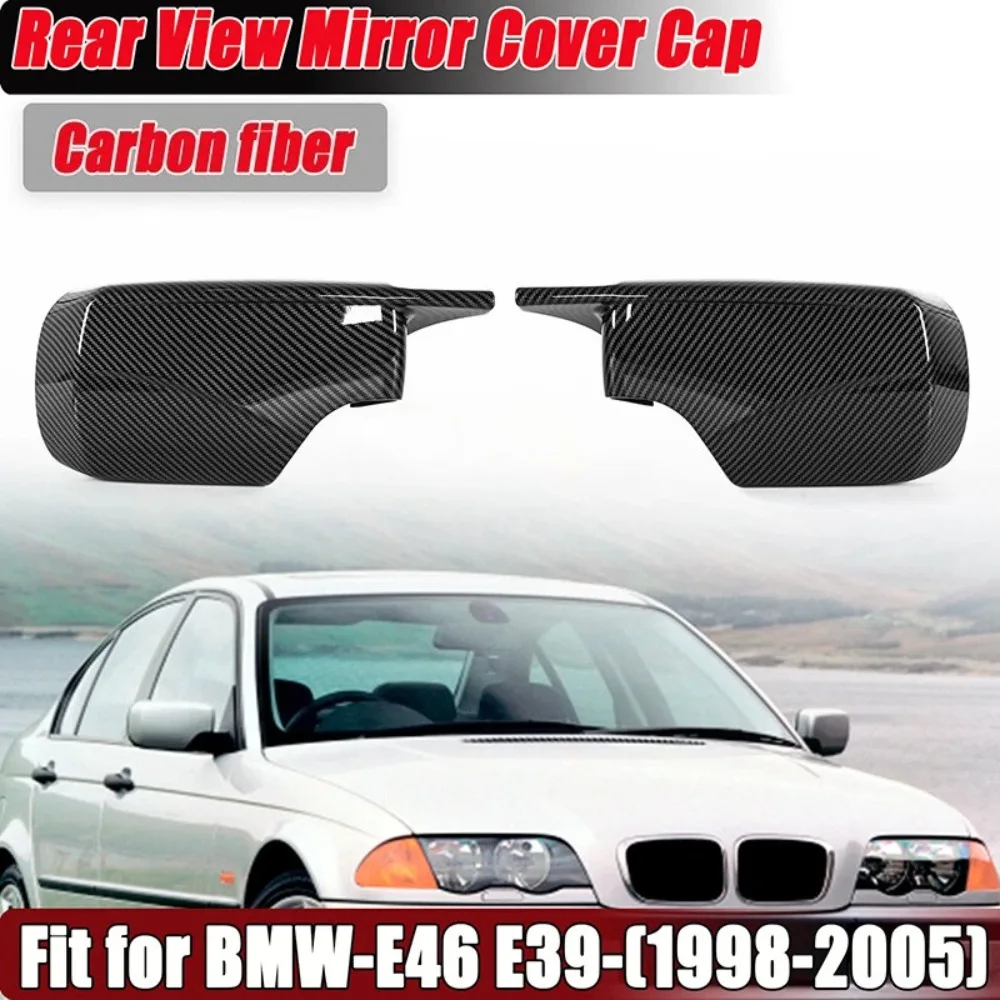 51168238375 51168238376 For BMW E46 E39 Sedan Touring 1998-2005 Pair  Rearview Mirror Covers Side Mirror Caps M4 Style