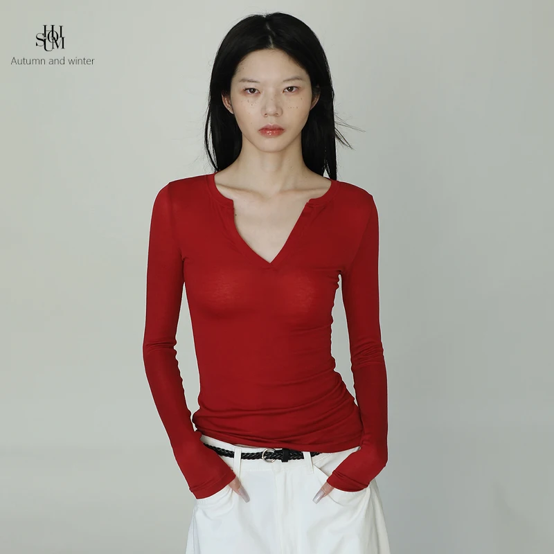 

Шерстяная футболка American Sle Long Sve V-Ne, женская облегающая внутренняя одежда Base irt, мягкая, удобная, дышащая