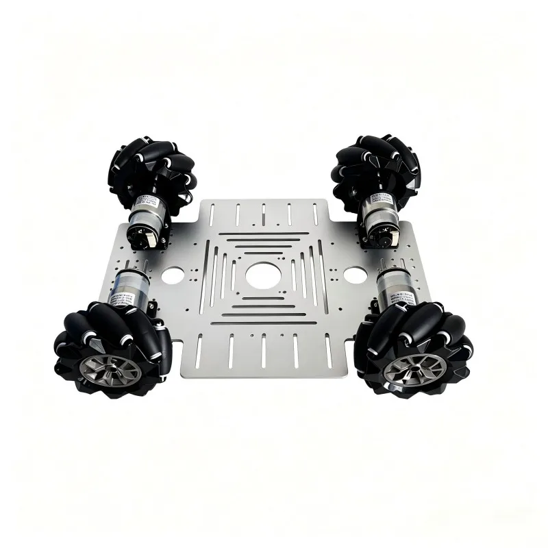 Carro Robô com Rodas Mecanum 4WD, Placa Grande de 330+240mm, Capacidade de Carga de 10-20Kg, Motor 12V para Arduino ROS, Chassi de Braço Robótico, Peças de Brinquedo para Kit DIY